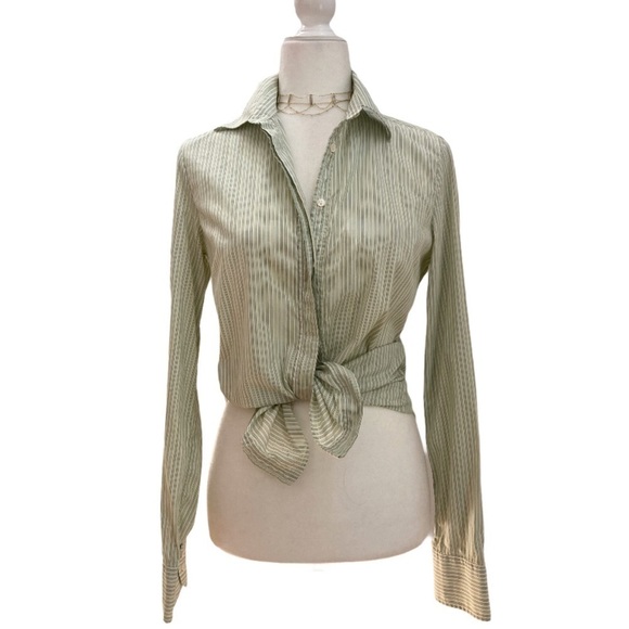 Agnona Italy Striped Tailored Button down Shirt - Picture 12 of 12